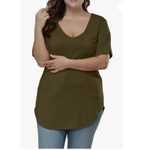 Camisetas de Alta Calidad para Mujer, Tallas Grandes, Cuello Redondo, Tela de Algodón Holgada, Envío Directo, Camiseta Extra Grande para Dama - Product Image 3