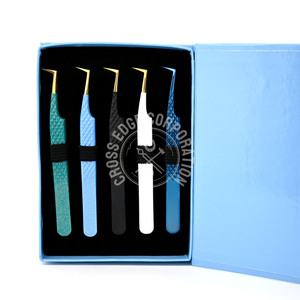 90 Degree Tip Special Pantone Color Lashes Individual Eyelash Extension Tweezers Stainless Steel Lash Extension Tweezers - Product Image 2