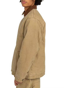 Veste de travail en toile personnalisée à fermeture éclair, coupe ajustée, grande taille, style vintage, doublée, col rabattu, en jean, fabriquée par Numica Sports - Product Image 3