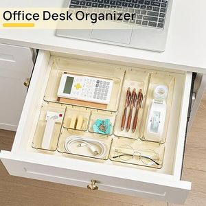 Set di 25 Organizzatori per Trucchi in Plastica Trasparente, Versatili, 4 Misure, Vassoi Organizzatori per Cassetti del Bagno, Contenitori per la Conservazione - Product Image 5