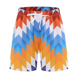 High Quality Casual Polyester Men's Unisex Solid Breathable Mesh Shorts with Pockets Custom Logo Sublimation Basketball Shorts - Product Image 3