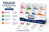 Rose Green Tear Fluoro Touch Eye Staining Strips 100 Strip Steril Panduan Penggunaan untuk Diagnostik In Vitro Saja