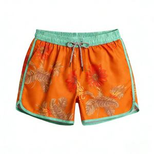 Custom 5 Inch Vintage Board Shorts for <b>Men</b> Canvas Mid Waist Swim <b>Trunks</b> Mesh Lining - Product Image 4