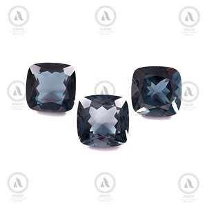 ANAM EMPORIUM Topacio Azul de Londres Natural de Alta Calidad, Corte Cojín Facetado, 10mm, 5.30ct, Piedras Preciosas Sueltas, Certificado por Terceros - Product Image 1