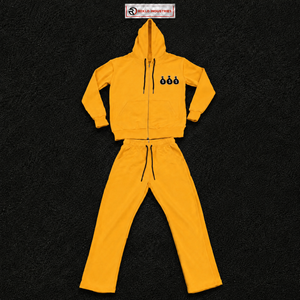 <b>Men's</b> Gold Tracksuit <b>Men</b> Premium Pullover <b>Hoodie</b> And Jogger Pants Set Casual Streetwear Two Piece Matching Outfit Modern Urban <b>S</b> - Product Image 5