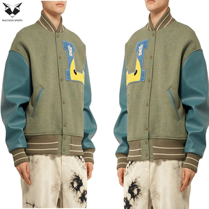 With Wholesale Rate Contrast Color Letter Printed Best Supplier Comfortable For Outdoor Autumn College Baseball Varsity Jackets - Product Image 5