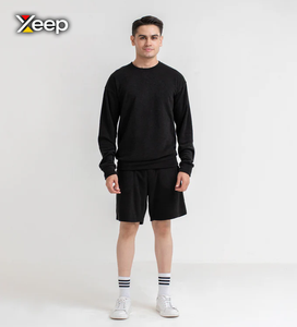 XEEP Customize Lightweight Solid Casual <b>Men</b> Shorts High Quality Quick Dry Breathable <b>Drawstring</b> Knitted Front High OEM Service - Product Image 3