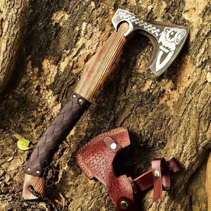 UA Supplies Tomahawks Industriales Forjados a Mano con 4 Hojas de Acero Forjado y Mango de Madera Envuelto en Cuero, OEM ODM, Venta Caliente de Fábrica - Product Image 6