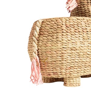 Cesta de Jacinto de Agua Tejida a Mano con Diseño de Unicornio, Contenedor Decorativo Abierto para Almacenamiento de Juguetes de Animales, Ideal para la Habitación del Bebé - Product Image 3