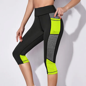 Leggings de Yoga Capri de Cintura Alta Anticelulíticos 3/4 para Mujer, Venta al por Mayor, Personalizados 2026, para Gimnasio y Entrenamiento, Servicio OEM - Product Image 5