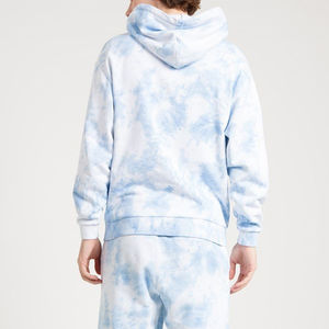 Conjunto de Sudadera con Capucha y Pantalones Deportivos Tie Dye Arcoíris para Hombre, de Felpa, Dos Piezas, Corte Ajustado, Informal, Deportivo, con Cordón Ajustable - Product Image 6