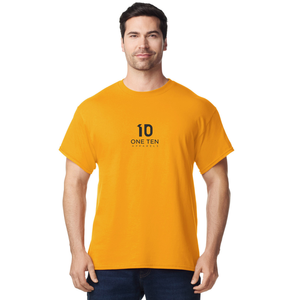 เสื้อยืดผู้ชายผ้าฝ้าย แขนสั้น คอกลม สวมใส่สบาย แฟชั่นสีทอง - Product Image 2