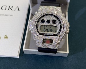 Reloj Digital GShock DW6900 de Alta Gama Personalizado con Incrustaciones de Diamantes, Estilo Hip Hop, Lujoso y Moderno para Hombre - Product Image 5