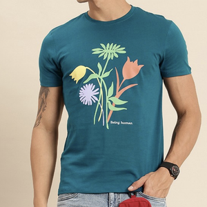 T-shirt respirant à manches courtes en jersey coton/polyester 180g, imprimé sérigraphié, avec logo de marque, pour homme, style streetwear, fabrication sur mesure - Product Image 2