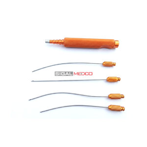 Juego de Cánulas Luer Lock Reutilizables de Alta Calidad para Infiltración Lipo, 5 Piezas de Acero Inoxidable, Juego de Instrumentos de Succión para Cirugía General - Product Image 1