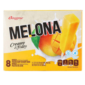 Lot de 8 barres glacées Melona Mango, saveur crémeuse, qualité supérieure, 8 x 2,7 fl oz, crème glacée coréenne - Product Image 3