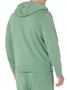 Sweat à capuche zippé confortable pour homme, 100 % coton, à col tombant, couleur unie, avec bande décorative sur l'épaule, service OEM, le plus vendu, Bangladesh - Product Image 6