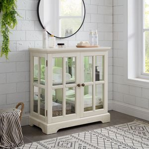 Vitrine LED avec design rétro, étagères réglables et portes grillagées de qualité, buffet antique - Product Image 4