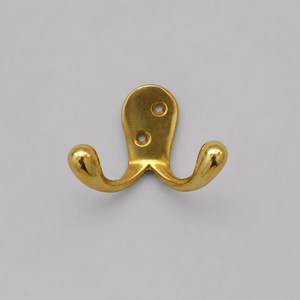 SHUBHAM Solid Brass Double Wall <b>Hook</b> <b>Decorative</b> <b>Coat</b> Rail <b>Hook</b> Gold Finish for Home Entryway Bathroom - Product Image 6