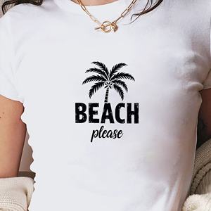 Camiseta corta de moda para mujer con diseño de Palm Beach - Product Image 4