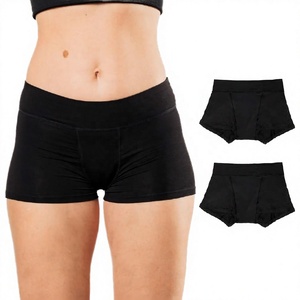 Women's <b>Boxer</b> Briefs Soft Breathable Stretch Cotton Spandex Boyshort Underwear Seamless Comfortable <b>Custom</b> Logo - Product Image 2