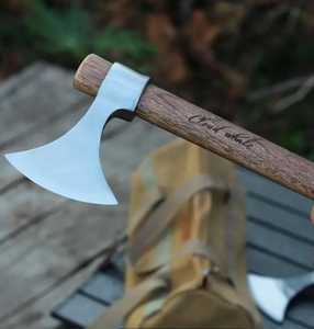 Hache industrielle OEM Cloud Whale à double lame en acier au carbone avec manche en bois, tomahawk fait main avec étui, 20 pouces - Product Image 3