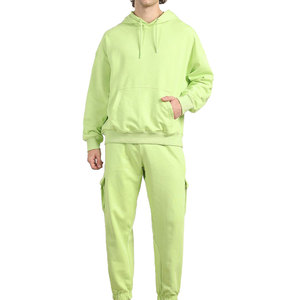 Conjuntos Deportivos de Invierno para Hombre, Ropa Deportiva Personalizada de 2 Piezas, Sudaderas con Capucha para Correr, Gimnasio, 100% Algodón, Transpirable, de Secado Rápido - Product Image 1