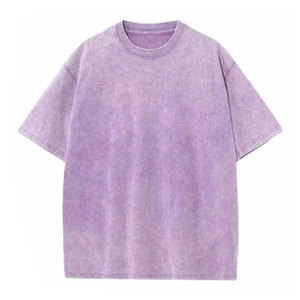 Colección de Camisetas Vintage Lavadas, Camisetas Casuales de Manga Corta de Algodón con Acabado Lavado Ácido, Impresión de Logotipo Personalizado, Diseños Bordados - Product Image 3