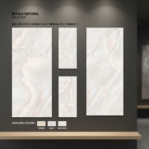 Carreaux de céramique émaillés de métro 60x120mm Rectifiés Design simple Carreaux de porcelaine polis à l'aspect marbre de Carrare - Product Image 5
