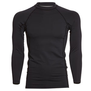 Camiseta de Compresión de Manga Larga Negra para Hombre, Secado Rápido, Manga Completa, Color Liso, para Entrenamiento - Product Image 1