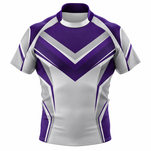 เสื้อรักบี้แบบกำหนดเองปี 2026 โลโก้ด้านหน้า สำหรับผู้ใหญ่ทุกเพศ บริการ OEM ผ้าตาข่าย แห้งเร็ว ระบายอากาศได้ดี ไซส์พลัส โพลีเอสเตอร์ 100% - Product Image 4