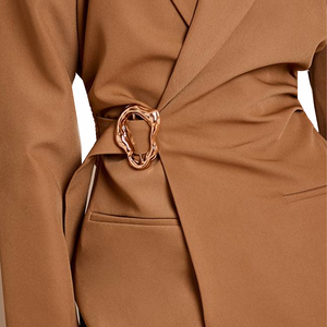 Women's Autumn Winter Slim Fit Lapel Blazer Long Sleeve Office Lady Casual Fashion Jacket Wholesale OEM ODM Custom 2026Trending - Product Image 6