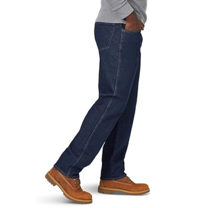 Pantalones Vaqueros de Mezclilla Azules Personalizados de Corte Regular para Hombre, para Uso Diario Informal, Moda Urbana y Marca Privada - Product Image 3