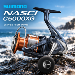 รอกตกปลา SHIMANO 2026 NASCI C5000XG แบบสปินนิ่ง แรงต้าน 11 กก. อัตราทดเกียร์ 6.2:1 สำหรับตกปลาทะเล สินค้าจากญี่ปุ่น ขายส่ง - Product Image 1