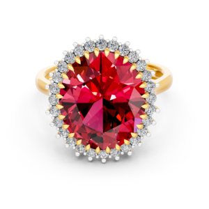 Anillo Personalizado de Oro Sólido de 14K, 9K, 10K, 18K con Gema de Laboratorio de 7 Quilates, Certificado IGI, Joyería Fina Ética, MOQ 3 Piezas, 10 Piezas, RJC OEM ODM E201344 - Product Image 2