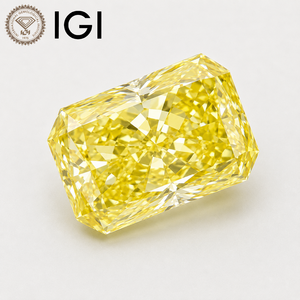 Diamante Amarillo Intenso de Corte Radiante, Corte Excelente, VS1, Cultivado en Laboratorio, Certificado por IGI, Piedra Suelta para Joyería - Product Image 1