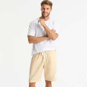 Venta al por mayor de pantalones cortos de algodón con cintura elástica y logotipo personalizado de FIFTH GEAR INTERNATIONAL, pantalones cortos de lana lisos de alta calidad para hombre. - Product Image 2