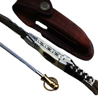Couteau pliant de poche artisanal en acier Damas, lame de 9,5 cm, dureté 58-60 HRC, garantie 3 ans, modèle Rajput Knives