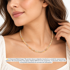 Collar de cuentas ajustable hecho a mano con ópalo etíope liso en forma de pepita, plata de ley 925 y chapado en oro de 18 quilates, de moda. - Product Image 2