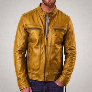 Veste en cuir pour homme, nouvelle mode, prix OEM, qualité supérieure, respirante, logo/couleurs personnalisées, tendance du moment. - Product Image 1