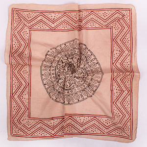 Foulard bandana imprimé à la main unisexe, respirant, à nouer autour du cou ou sur la tête, en coton premium écologique, style Bagaru - Product Image 4