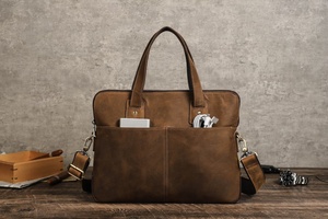 Bolsos de mensajero para portátil de cuero genuino, impermeables, resistentes, de diseño único y más vendidos, con MOQ bajo para uso diario. - Product Image 6