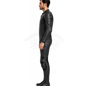 Combinaison de moto en cuir légère pour homme, tendance, avec un design durable, un look élégant et une coupe confortable pour les motards - Product Image 6