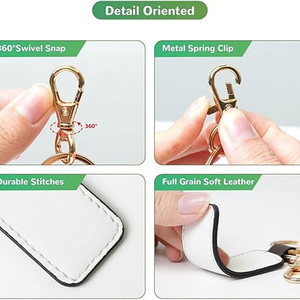 Retail Luxury Good Quality Leather PU Car Logo <b>Key</b> <b>Chains</b> Blank Custom Logo Leather Car Keychain Promotional Gift Multi- Color - Product Image 4