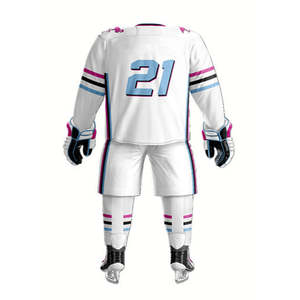 Ensemble de maillots et chaussettes de hockey sur glace personnalisés de haute qualité, sublimation frontale, respirant, 100% polyester, unisexe adulte, OEM SPORTS - Product Image 5