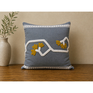 Premium 100% Cotton Hand Embroidered <b>Cushion</b> <b>Cover</b> | Modern Decorative Throw Pillow <b>Cover</b> for Luxury Home Decor - Product Image 3