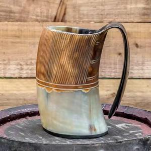 Taza de Cuerno de Búfalo Natural – Taza Artesanal Vikinga para Cerveza y Café, Vajilla Rústica Ecológica de Cuerno - Product Image 5