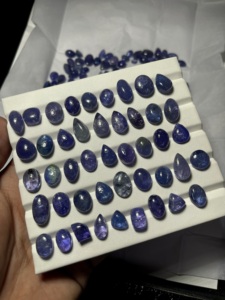 Cabochon de Tanzanite Naturelle Bleu Violet, Pierre Précieuse Polie, Pierre Libre en Gros - Product Image 3