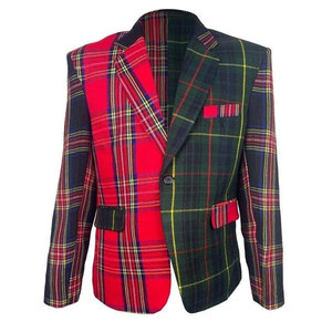 Modern Tartan Fashion Jacket Tartan Coat Check Jacket Highland <b>Wedding</b> Jacket <b>Top</b> Sell - Product Image 2
