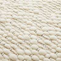 Tapis tressé en boucles de laine épaisse fait main – Tapis rectangulaire écologique de style farmhouse, taille personnalisée